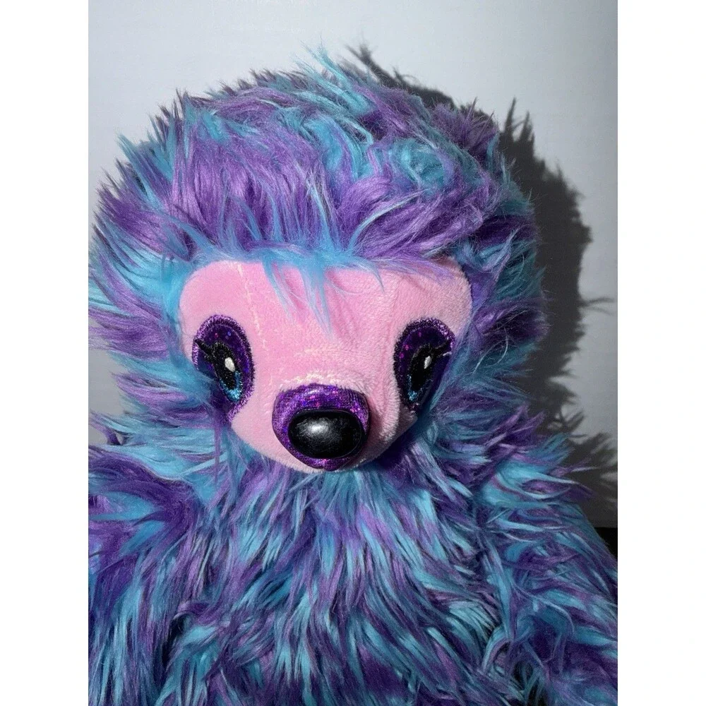 EUC Build A Bear Plush Lot Puppy Dog & Colorful Sloth Stuffed Animal Bundle BAB